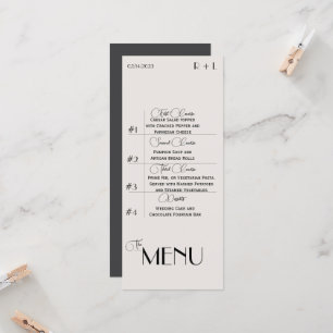 Invitación Menú Minimalista