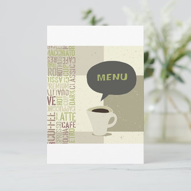 Invitación Menú minimalista de café bar (Subido por el creador)