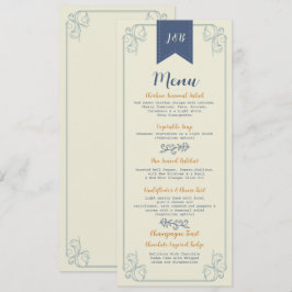 Invitación Menú Recepción de Boda Biblioteca Rústica Menús li