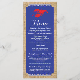 Invitación Menú Recepción de Boda Hervido de Cangrejos de Río