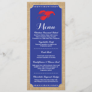 Invitación Menú Recepción de Boda Hervido de Cangrejos de Río