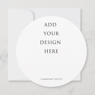 Invitación Menú redondo 5,25"x5,25"/ 13,3 x 13,3 cm