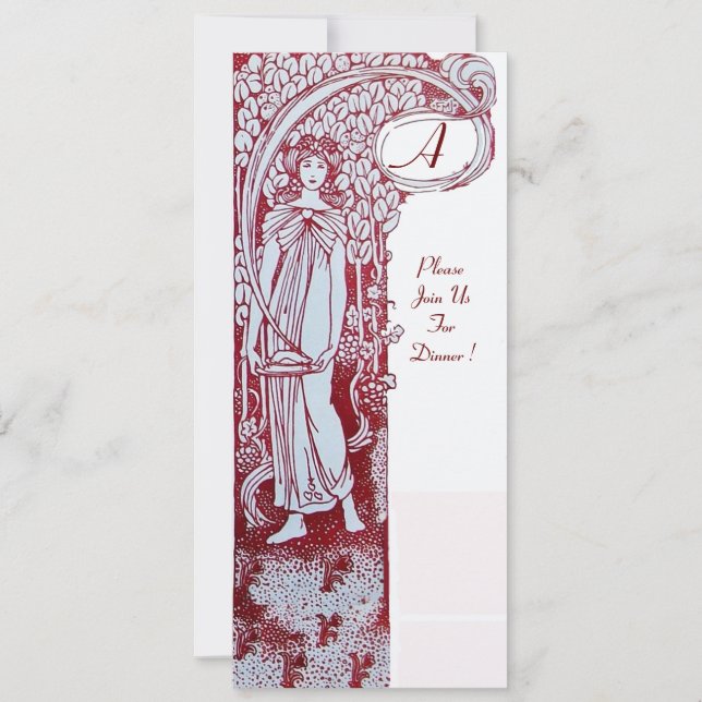 Invitación MENÚ RESTAURANTE MONOGRAM, cena, brunch (Anverso)