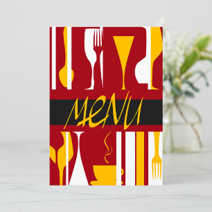 Invitación Menú Retro