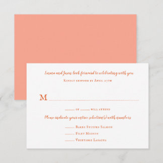 Invitación Menú sencillo Repetición de número de invitados de