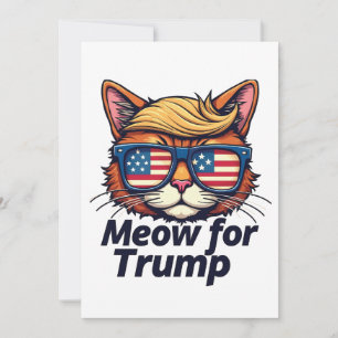 Invitación Meong for Trump vuelve a hacer que los gatos sean 