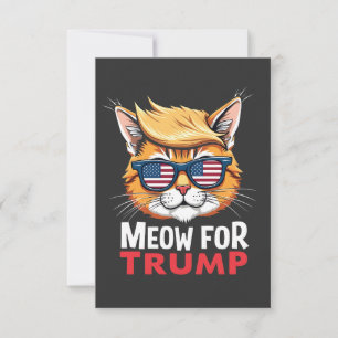 Invitación Meow For Trump Cat Elección Gatita