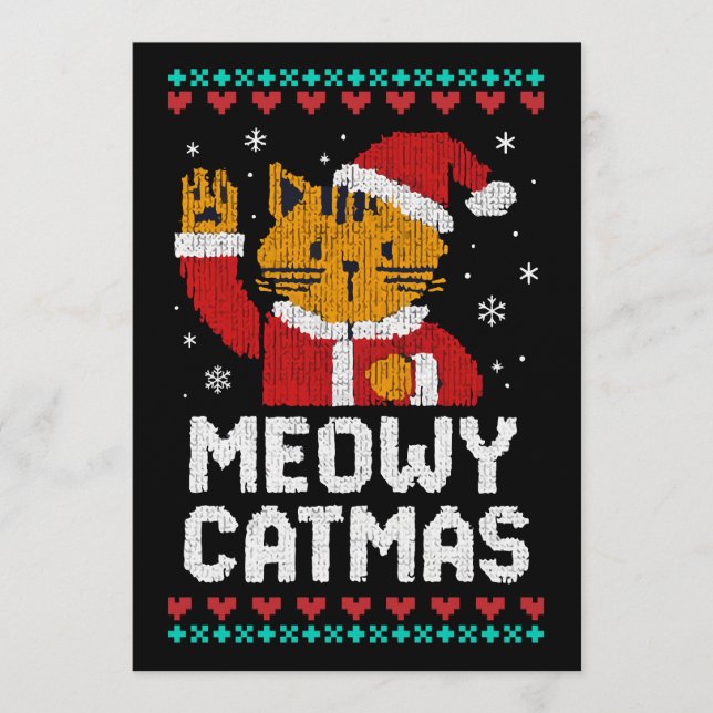 Invitación Meowy Navidad (Anverso)