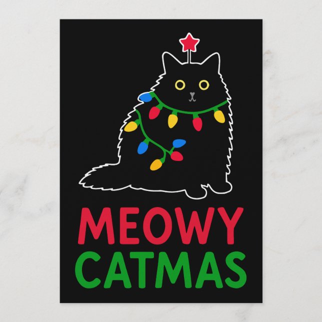 Invitación Meowy Navidad (Anverso)