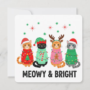 Invitación Meowy Navidades Cat