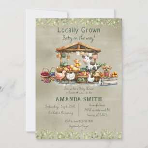 Invitación Mercado de agricultores Baby Shower de producción 