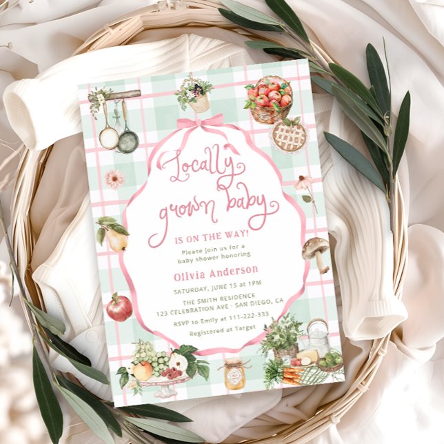 Invitación Mercado de agricultores Chica local Baby Shower (Subido por el creador)