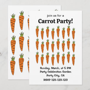 Invitación Mercado de alimentos de verduras de zanahoria Comi
