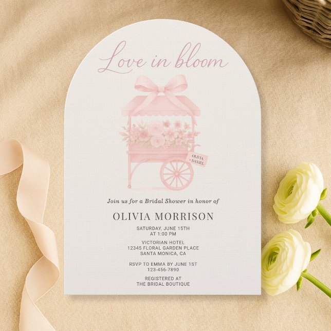 Invitación Mercado de Flores Amor en Flor Rosa Despedida de S (Subido por el creador)