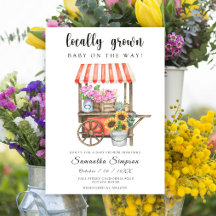Mercado de flores de cultivo local Baby Shower