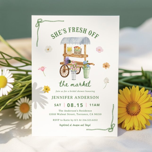 Invitación Mercado De Flores Frescas De La Ducha De Novias De (Subido por el creador)