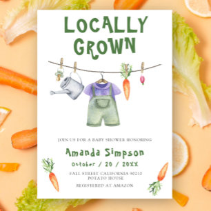 Invitación Mercado de Granjeros Bebés Cultivados Localmente p