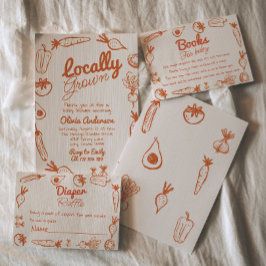 Invitación Mercado de granjeros de cosecha local atrae a Baby