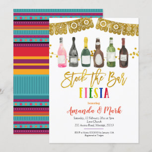 Invitación Mercado de la Fiesta Mexicana La ducha de la parej