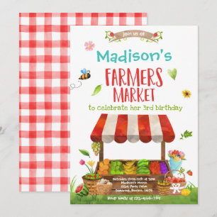 Invitación Mercado de los agricultores Nacimiento de la granj