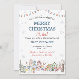 Invitación Mercado de Navidades de vacaciones de invierno con