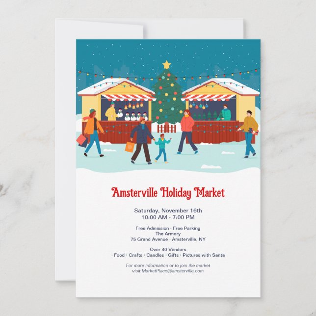Invitación Mercado de vacaciones (Anverso)