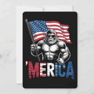 Invitación Merica Gran Bandera Estadounidense Patriótica 4 De