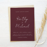 Merlot Boda Burgundy Modern Handwriter