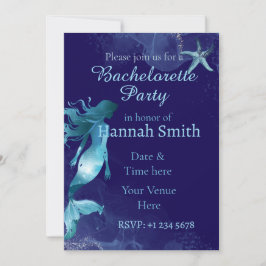 Invitación Mermaid Bachelorette Beach Party Invitation 