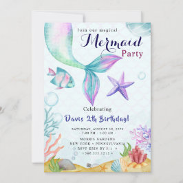 Invitación Mermaid Birthday Bash