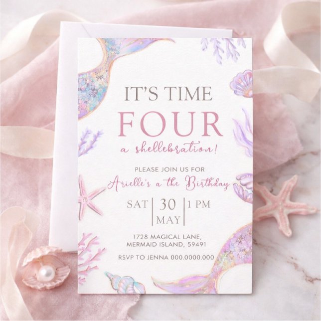 Invitación Mermaid Birthday Invitation (Subido por el creador)