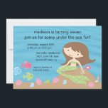 Invitación Mermaid Birthday Invitation<br><div class="desc">Start your party off right with our cute mermaid Birthday Invitation featuring the cutest little mermaids swimming underwater with fish. Perfect invitation for your little mermaid's swim party. Just personalize with your information and you're all set to go! Matching items including birthday postage stamps, favor stickers, thank you cards &...</div>