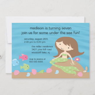Invitación Mermaid Birthday Invitation