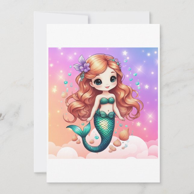 Invitación mermaid illustration (Anverso)