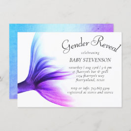 Invitación Mermaid Ombre | Blue Pink Purple Tail Shower