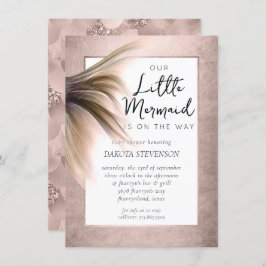 Invitación Mermaid Posh | Dusty Terracotta Pequeña Baby Showe
