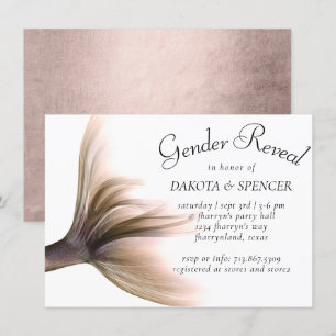 Invitación Mermaid Posh   Revelación de género de Dusty Terra