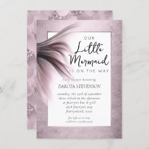 Invitación Mermaid Tail Mauve   Rosa turbio de chismes de imi