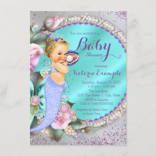 Invitación Mermaid Under The Sea Baby Shower
