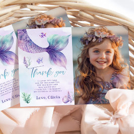 Invitación Mermaid Under the sea cumpleaños party gracias