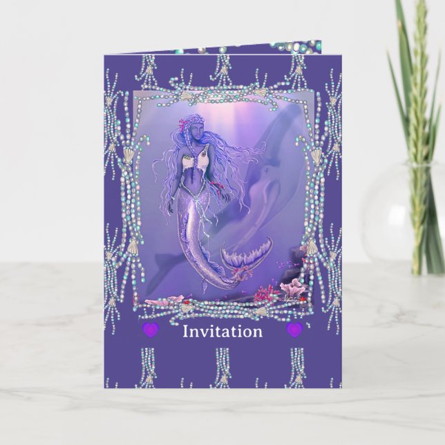 Invitación Mermelada Purple Ocean (Anverso)