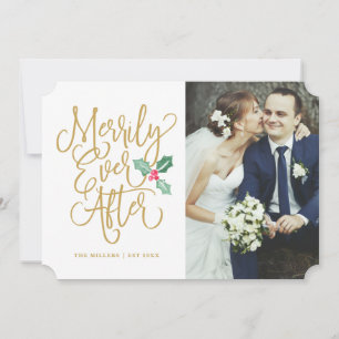 Invitación Merrily Ever After Boda Holiday/Gracias Foto