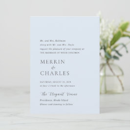 Invitación Merrin Sky Elegant Wedding