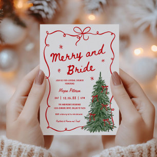 Invitación Merry and Bride Caprichosa Fiesta de Despedida de 