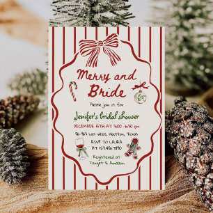 Invitación Merry and Bride Despedida de Soltera de Navidad Di