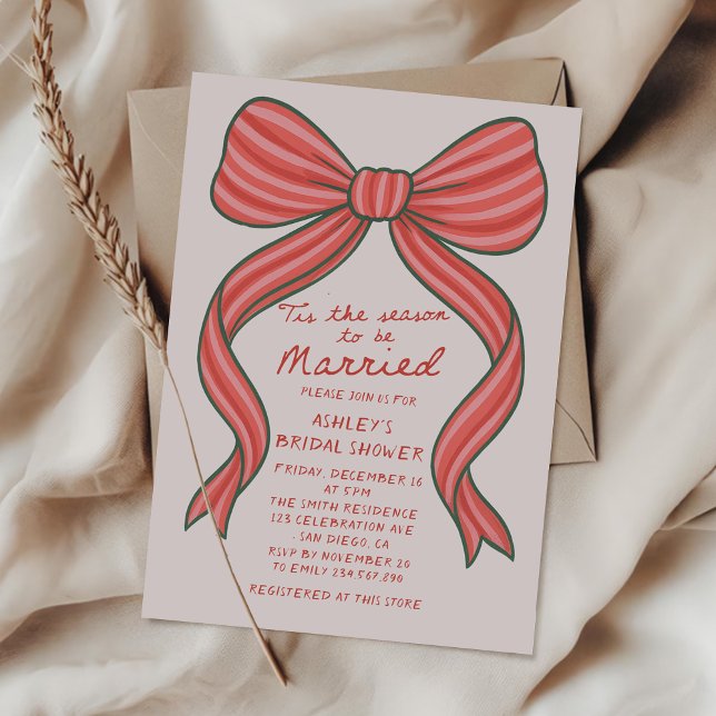 Invitación Merry and Bride Hand Drawn Christmas Bridal Shower (Subido por el creador)