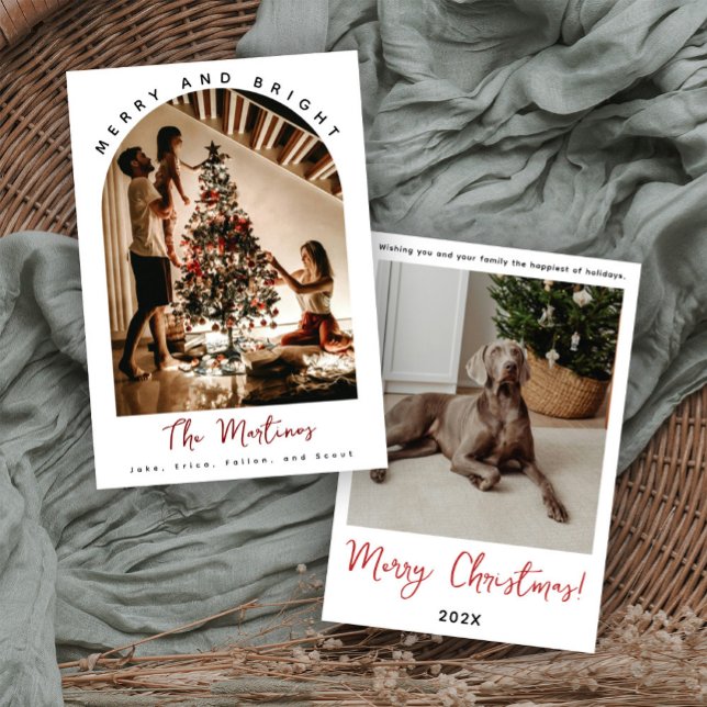 Invitación Merry and Bright Christmas Photo Card (Subido por el creador)