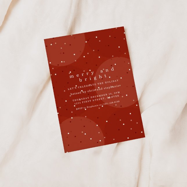 Invitación Merry and Bright Holiday Christmas Invite (Subido por el creador)