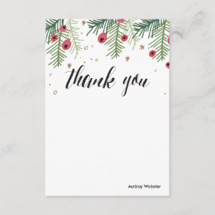 Invitación Merry Berry Personalizado Gracias Stationery