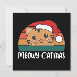 Invitación Merry Catmas Navidades gatos divertidos invitan a 